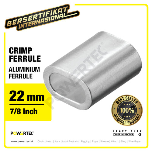 Aluminium Ferrule / Crimp Ferrule 22mm POWERTEC