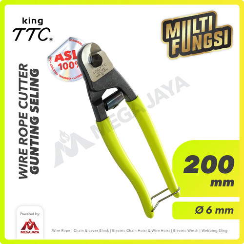 Wire Rope Cutter / Gunting Kawat Seling 6mm / 200mm WC-200 KING TTC