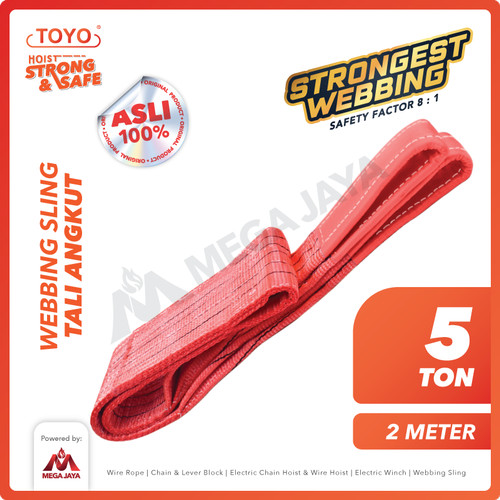 Webbing Sling Belt / Tali Angkat 5 Ton x 2 Meter TOYO Double Ply