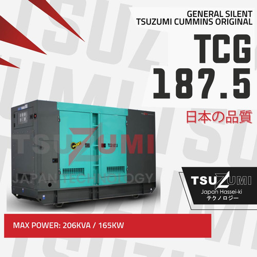 Genset Cummins TCG 187,5 KVA Tsuzumi