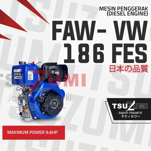 Mesin penggerak Diesel Engine FAW-VW 10 hp 186FES electric start