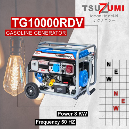 Genset Bensin 10 kva 8000 watt 3 phase TG10000RDV Tsuzumi