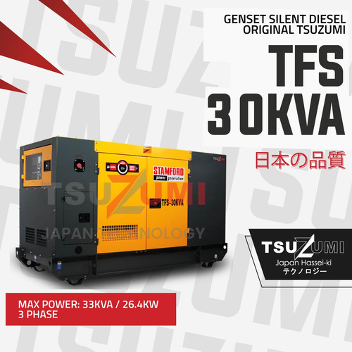 Genset Silent Stamford TFS 30 KVA Tsuzumi