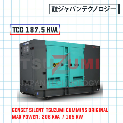 Genset Cummins Silent TCG 187.5 KVA By Tsuzumi