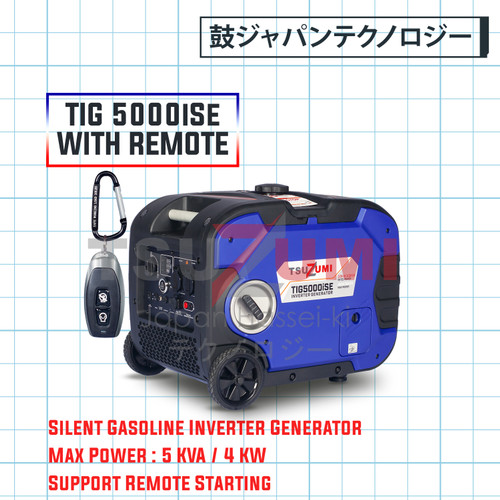 Genset Silent Inverter TIG 5000iSE With Remote