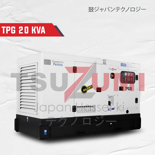 Genset Silent 20 KVA Perkins STAMFORD Original By TSUZUMI TPG 20