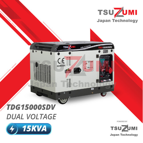 Genset 15 kva 3 phase 1phase TSUZUMI TDG 15000 SDV