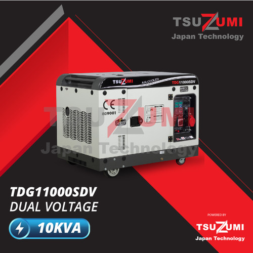 Genset Silent 10 kva 3 phase 1phase TDG 110000 SDV