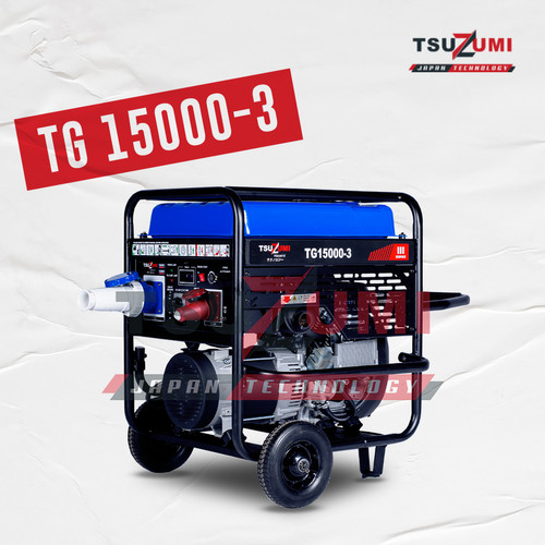 Genset 15 kva 12000 watt 3 phase 1 phase TSUZUMI TG15000-3 gasoline