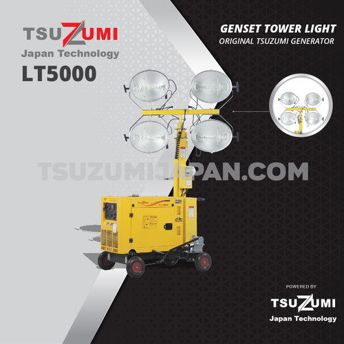 Genset Tower Light LT 5000 Genset Lampu 1000 watt x 4 TSUZUMI JAPAN