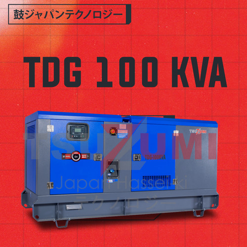 Genset Super Silent 100 KVA 80000 Watt Heavy Duty - Tsuzumi TDG100