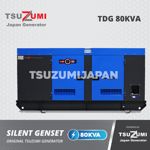 Genset Silent 80 KVA 64000 Watt Heavy Duty - Tsuzumi TDG80