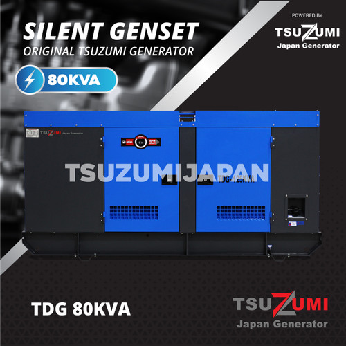 Genset Silent 80 KVA 64000 Watt - Tsuzumi TDG80 Heavy Duty