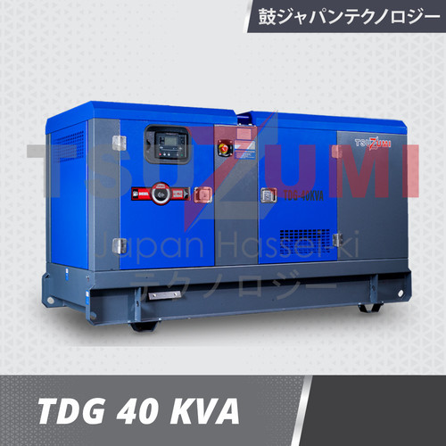 Genset 40 KVA Super Silent - 32000 Watt - Tsuzumi TDG40