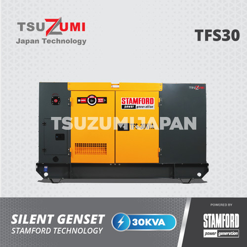 Genset Silent TFS 30 KVA Tsuzumi Stamford Original 24000 Watt