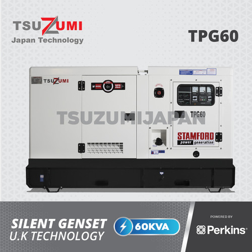 Genset Silent TPG 60 KVA Perkins + Stamford Original by Tsuzumi