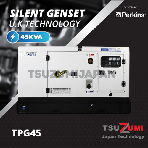 Genset TPG 45kva Silent Perkins + Stamford Original by Tsuzumi Japan