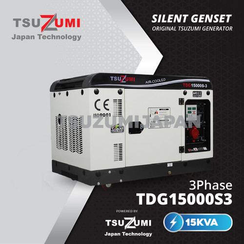 Genset 15 KVA 3 Phase TDG 15000S-3 Tsuzumi