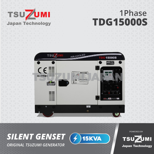 Genset Silent 15 KVA 1 Phase 12000 Watt TDG15000S Tsuzumi