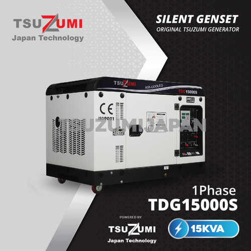 Genset 15 KVA Silent 1 Phase TDG 15000S Tsuzumi