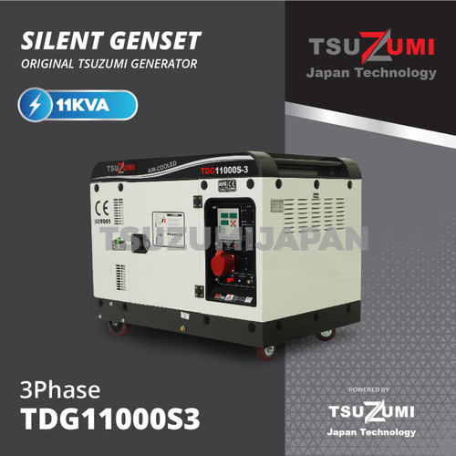 Genset Silent 10 KVA 3 Phase TDG 11000S3 Tsuzumi