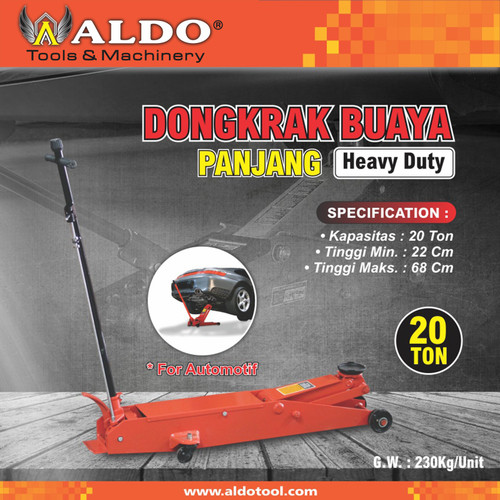 Dongkrak Buaya Panjang Heavy Duty 20 Ton ALDO