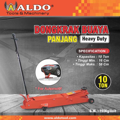 Dongkrak Buaya Panjang Heavy Duty 10 Ton ALDO