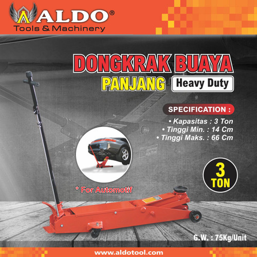 Dongkrak Buaya Panjang Heavy Duty 3 Ton ALDO