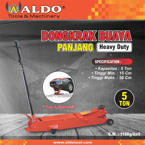 Dongkrak Buaya Panjang 5 Ton HD Merk Aldo