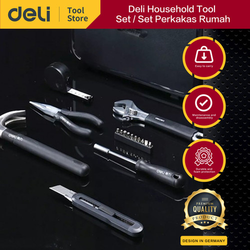 Tool Kit Set Deli / Tool Kit Set Perkakas Rumah Lengkap 16 Pcs H0016