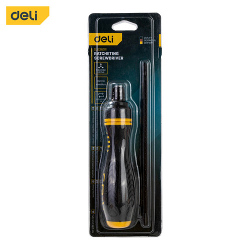 Deli Ratchet Screwdriver / Obeng Ratchet 2in1 Kombinasi 6/PH2 DL626011