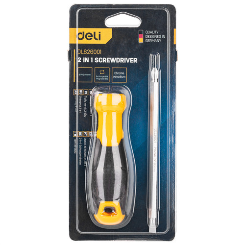 Deli 2-in-1 Screwdriver / Obeng 2 in 1 Kombinasi + - Bolak Balik 6/PH2