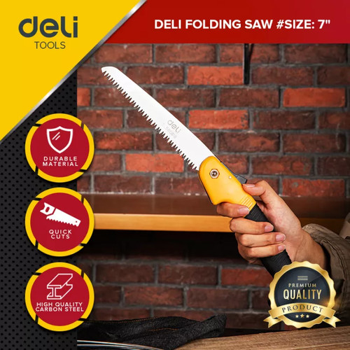 Deli Folding Saw / Gergaji Lipat 7 inch Tajam Perkakas EDL580618