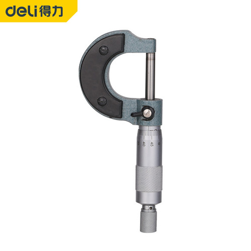 Deli Micrometer / Alat Ukur Ketebalan Besi Akurasi Tinggi DL9325