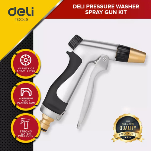 Deli Washer Spray Gun / Semprotan Air 5 Variasi Alumunium DL8072