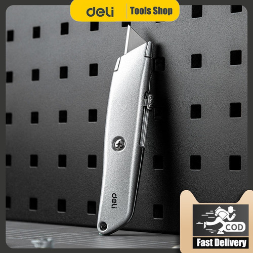 Deli Utility Knife / Cutter Aluminium SK5 Auto-lock Perkakas DL4260