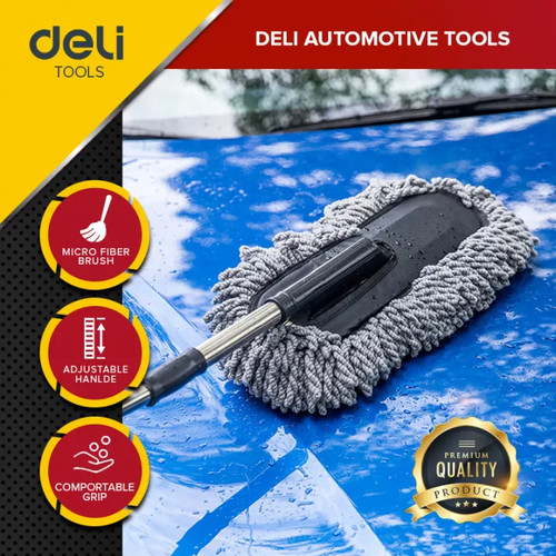 Deli Microfiber Duster / Lap Pembersih Debu Fibre ABS Stainless DL8063