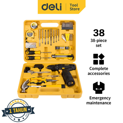 Deli Household Tool Kit / Set Perkakas Rumah 38pcs Multifungsi DL1038L