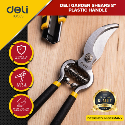 Deli Gunting Dahan Alat Pemotong Tanaman 8 inch Carbon Steel EDL2778