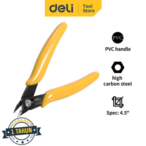 Deli Electric Cutting Pliers / Tang Potong Kawat 4.5 inch DL2705