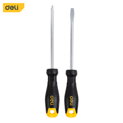 Deli Screwdriver Sets / Set Obeng 2 Pcs Chrome Alat Perkakas EDL260002