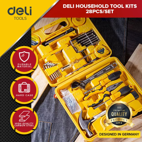 Deli Household Tool Kit / Set Perkakas Rumah 28pcs Multifungsi DL1028J