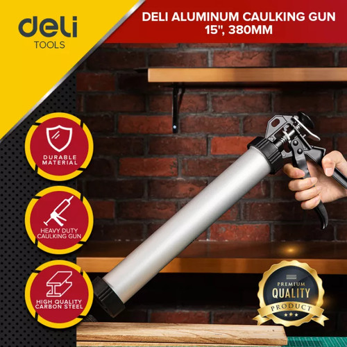 Deli Caulking Gun Silicone / Tembakan Lem Kaca Silikon Sealant EDL2380