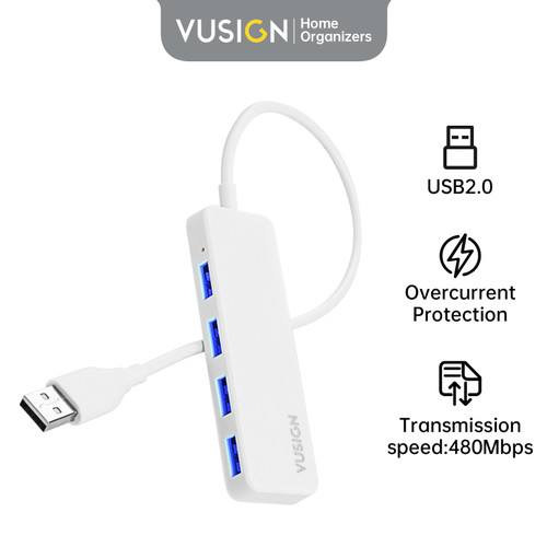 Vusign USB Hub / USB Adapter 4 Port 480Mbps USB 2.0 VS781