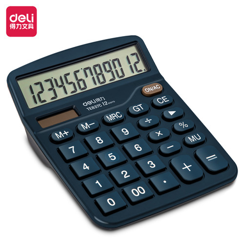 Deli Desktop Calculator / Kalkulator Meja Dual Power TE837C