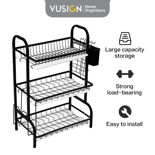 Vusign Placement Rack / Rak Piring Dapur Wastafel 42cm Kokoh VS70X