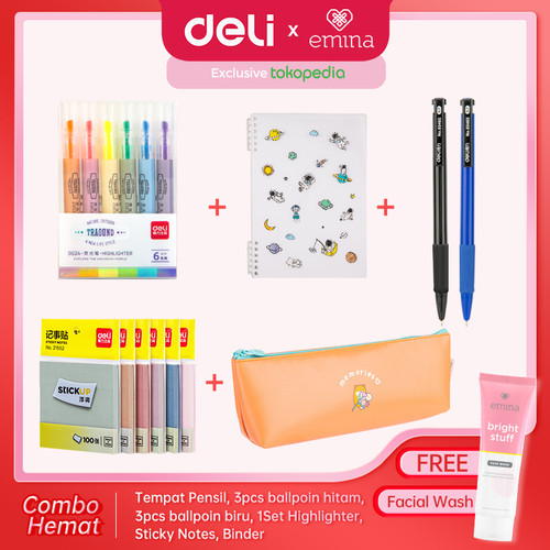 Deli x Emina Paket Hemat 1 GET Facial Wash EMINA