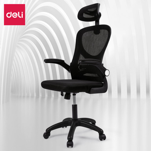 Deli Office Chair / Kursi Kantor Kerja Jaring Bantalan Tangan E4930