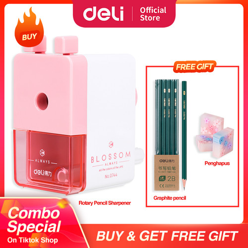 COMBO SUPER HEMAT (Deli Rautan Putar, Pensil,Penghapus)