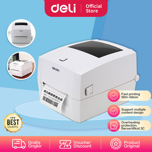 Deli Thermal Transfer Printer / 2in1 Printer Label High Speed E888T